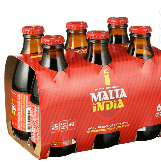 Malta India Non-Alcoholic Malt Beverage 6 Pack 7 fl
