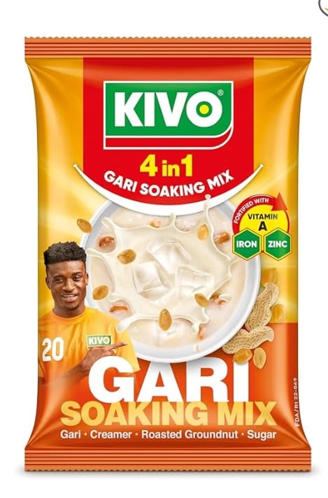 KIVO 4 in 1 Gari Soaking Mix 125g Pack of 10